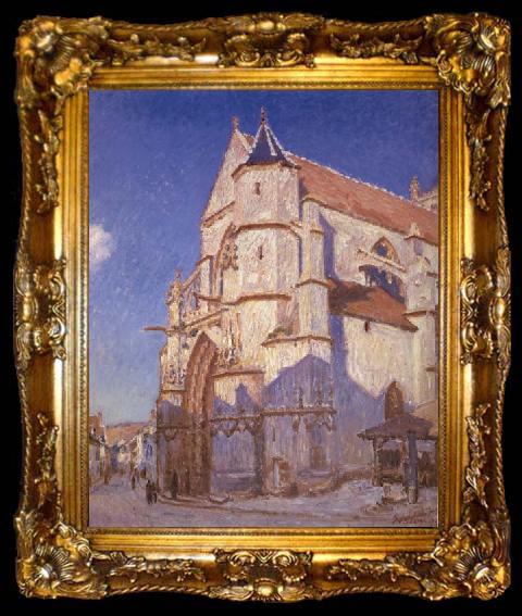 framed  Alfred Sisley The Church at Moret, ta009-2